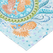 トロピカルコイ曼荼羅 | 海鮮やか禅美術 ショートテーブルランナー (コーナー)