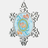 トロピカルコイ曼荼羅 | 海鮮やか禅美術 スノーフレークピューターオーナメント (右)