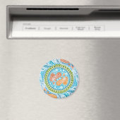 トロピカルコイ曼荼羅 | 海鮮やか禅美術 マグネット (インサイチュ (食洗機))