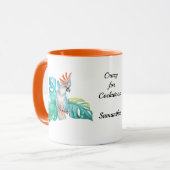 トロピカルコカトゥー異国産パーソナライズされたオウム マグカップ (正面左)