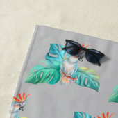 トロピカルコカトオウムパーソナライズされたビーチタオル ビーチタオル (インサイチュ)