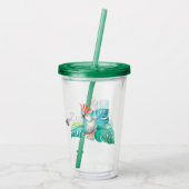 トロピカルコカトオウムパーソナライズされた病 アクリルタンブラー (裏面)