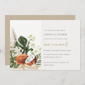 トロピカルココナッツオーランズパームボークリニューアル招待状 サンキューカード (正面/裏面)