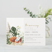 トロピカルココナッツオーランズパームモーニングアフター招待状 サンキューカード (スタンド正面)