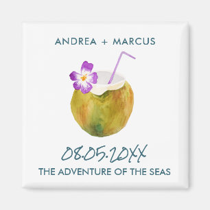 トロピカルココナッツクルーズシップ結婚式の引き出物マグネット マグネット