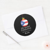 トロピカルココナッツコキートクリスマスドリンククラシック ラウンドシール (封筒)