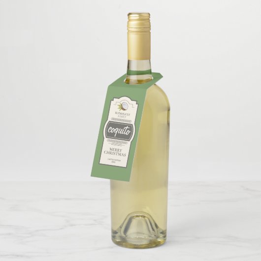 トロピカルココナッツコキートクリスマスドリンク ボトルネックタグ (アングル)