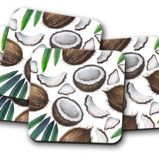 トロピカルココナッツコルクコースター | ココナッツコースター コースター