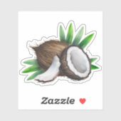 トロピカルココナッツダイカットシール |ココナッツステッカー シール (シート)