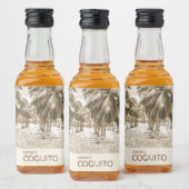 トロピカルココナッツパームツリーフォーコキト リキュールボトルラベル (ボトル)