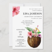 トロピカルココナッツ卒業式の写真付きV2招待状 招待状 (正面)