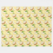 トロピカルココナッツ フリースブランケット (正面(横))