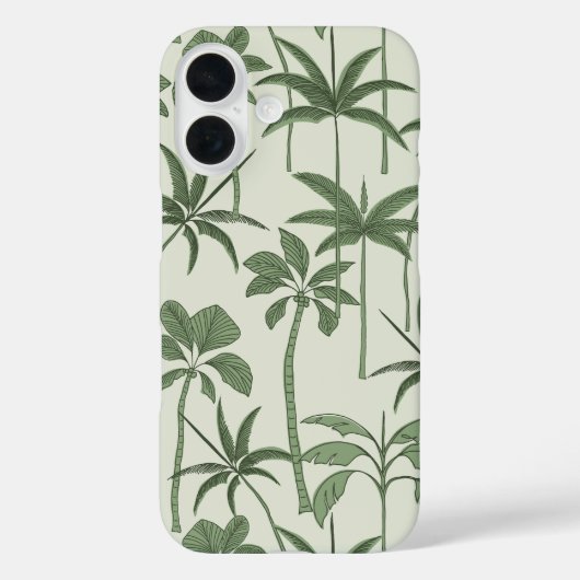 トロピカルコネクション: ファインラインパームボタニカルセージ Case-Mate iPhoneケース (裏面)