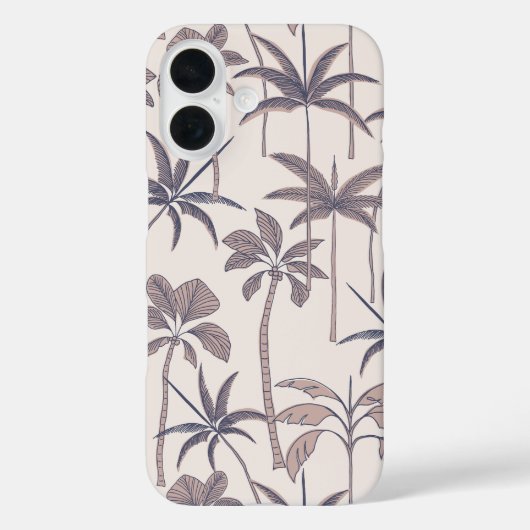 トロピカルコネクション: 細線ヤシの葉のボタニカル柄 Case-Mate iPhoneケース (裏面)