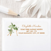 トロピカルコパーパームツリーズビーチ差出人住所 ラベル (インサイチュ)