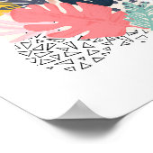 トロピカルコラージュカラフルアートワーク ポスター (角)