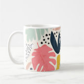 トロピカルコラージュサマーパターン コーヒーマグカップ (左)