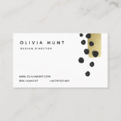 トロピカルコラージュ&ゴールドメタリック 名刺 (裏面)