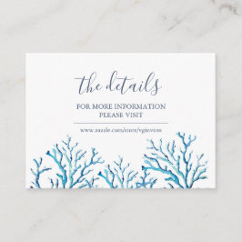 トロピカルコースタルコーラルゲスト詳細インサート エンクロージャーカード