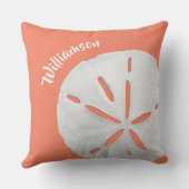 トロピカルコースタルサンドドルコーラルビーチスローピル クッション (裏面)