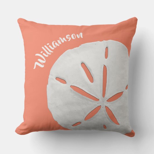 トロピカルコースタルサンドドルコーラルビーチスローピル クッション (正面)