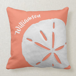 トロピカルコースタルサンドドルコーラルビーチスローピル クッション