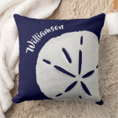 トロピカルコースタルサンドドルネービーブルービーチ クッション (ブランケット)