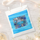 トロピカルコースタルシーシェルホリデークリスマス フェイバーバッグ (クリップ留めされた状態)