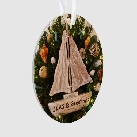 トロピカルコースタルシーズ&グリーティングビーチクリスマス オーナメント (正面)