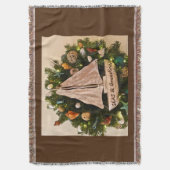 トロピカルコースタルシーズ&グリーティングビーチクリスマス スローブランケット (正面縦)