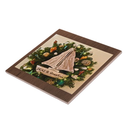 トロピカルコースタルシーズ&グリーティングビーチクリスマス タイル (側面)