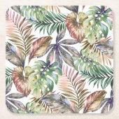 トロピカルコースターモンスターリーフコースター スクエアペーパーコースター (正面)