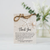 トロピカルコーストビーチ結婚式サンキュー ポストカード (スタンド正面)