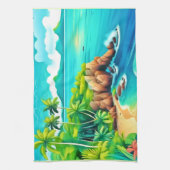 トロピカルコーストブリスデザイン キッチンタオル (縦)