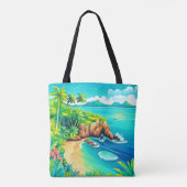 トロピカルコーストブリスデザイン トートバッグ (裏面)