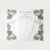 トロピカルコーラリリーウェディングフォトバックドロップ