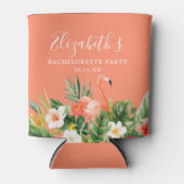 トロピカルコーラルフラワーの花嫁お別れパーティー 缶クーラー (正面)