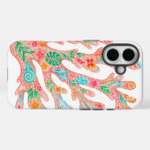 トロピカルコーラルリーフフラワーiPhoneケース Case-Mate iPhoneケース (裏面 (横))