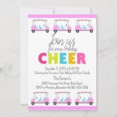 トロピカルゴルフカートパレードホリデーパーティー招待状 招待状 (正面)