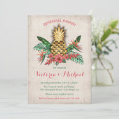 トロピカルゴールデンパイナップルリハーサルディナー 招待状 (スタンド正面)