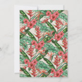 トロピカルゴールデンパイナップル引っ越し祝いパーティーパーティー 招待状 (裏面)