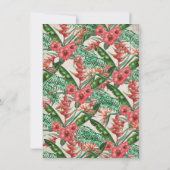 トロピカルゴールデンパイナップル結婚式招待状 招待状 (裏面)