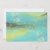 トロピカルゴールデンブリーズブライダルシャワー招待 招待状 (裏面)