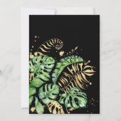 トロピカルゴールデンリーフ結婚式招待状 招待状 (裏面)