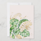 トロピカルゴールデンリーフ結婚式招待状 招待状 (裏面)