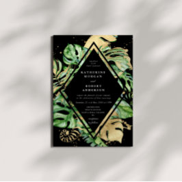 トロピカルゴールデンリーフ結婚式招待状 招待状