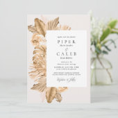 トロピカルゴールドドライグラスウェディング 招待状 (スタンド正面)