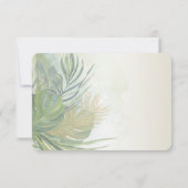 トロピカルゴールドパームリーフサマーレセプション 招待状 (裏面)