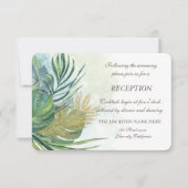 トロピカルゴールドパームリーブズサマーレセプション 招待状 (正面)