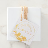 トロピカルゴールドフォイル葉パームクリスマスサンキュー フェイバータグ (箱)